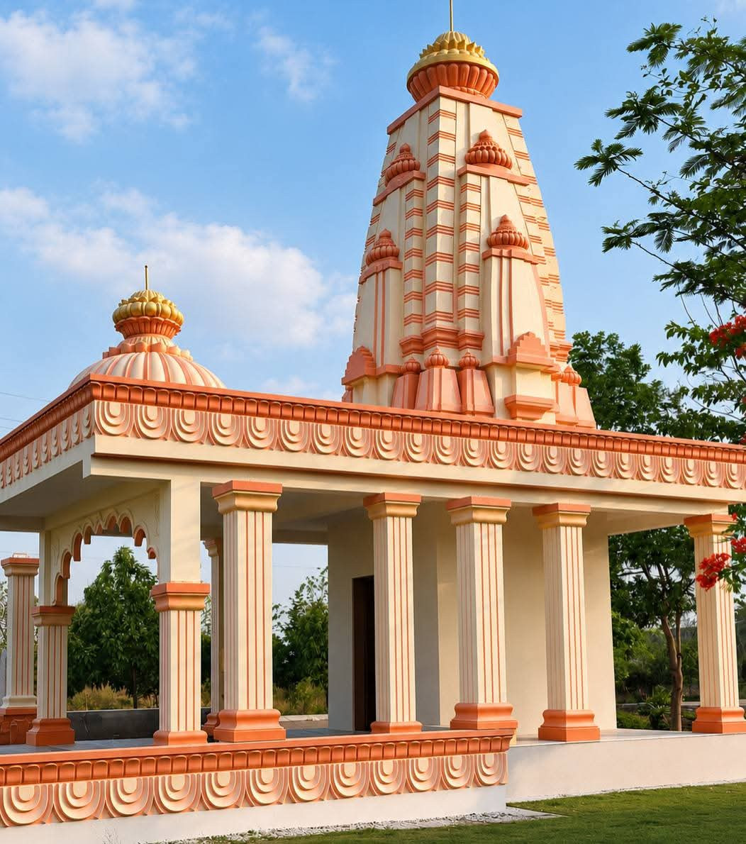 Traditional multi-tower temple architecture